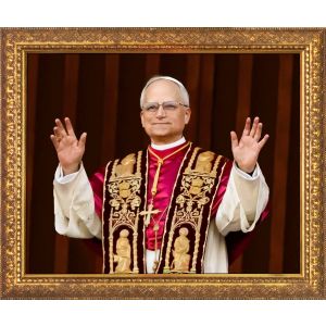 Pope Leo XIV In Blessing Framed Picture