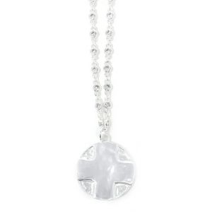 Lord's Prayer Silvertone Necklace