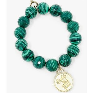 God is With You Malachite Bracelet