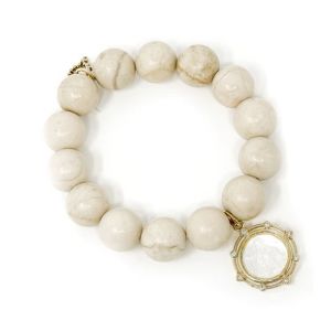 Mother of Pearl Creme Coral Bracelet
