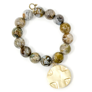 Lord's Prayer Cathedral Agate Bracelet