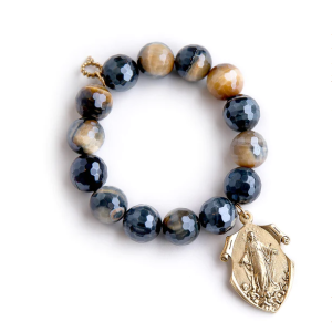 Queen of Heaven Latte Tiger Eye Bracelet