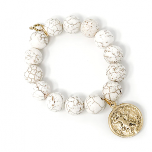 Saint Michael Howlite Bracelet