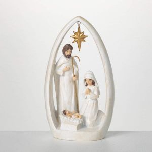 Holy Family Arched Statue 8"