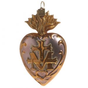 Sacred Heart Glass Ornament