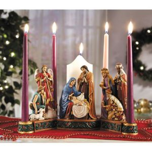 Advent Nativity Candleholder