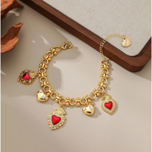 Sacred Heart Charms Bracelet
