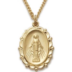 Gold Filigree Miraculous Medal