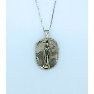 Sterling Praying Madonna Necklace