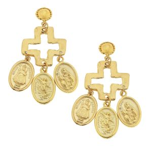 Saints and Cross Earrings