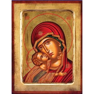 Sweet Kissing Madonna Greek Icon 5x7