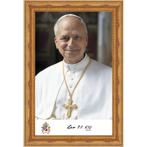 Pope Leo XIV Official Vatican Portrait w Signature