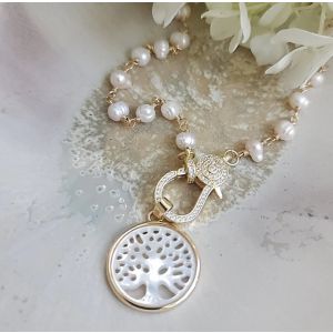 Tree Of Life Pearl Necklace