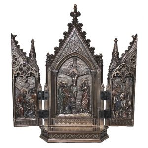 Bronze Calvary Triptych 4x8