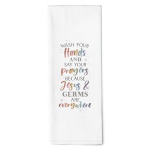 Jesus & Germs Tea Towel