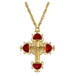 Red Crystal Crucifix Necklace