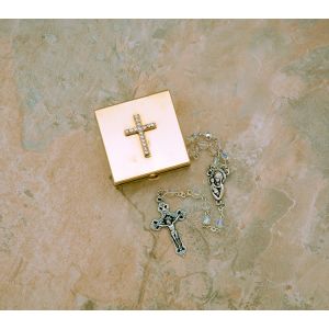 Vintage Rosary with Cross Box