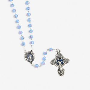 Blue Lampwork Rosary