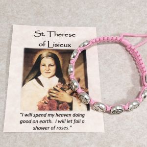 St. Therese of Lisieux Corded Bracelet